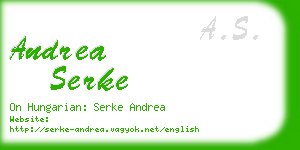 andrea serke business card